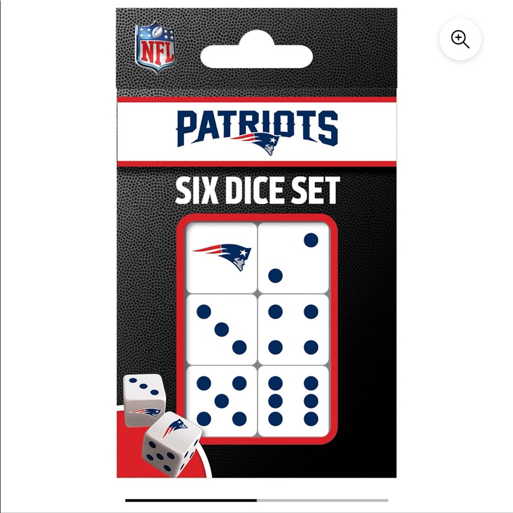 🏈 NFL Patriots Dice Set NEW